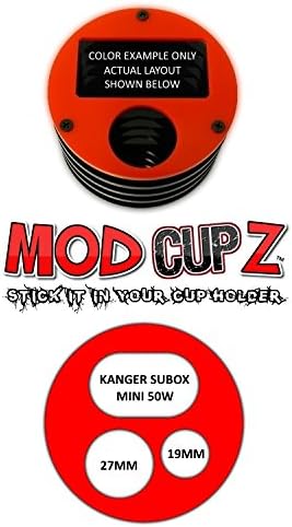 [2241] RED MOD CUP HOLDER exclusively for KANGER SUBOX MINI 50W by MODcupZ [ vape stand insert wrap vehicle silicone auto skin case car ]