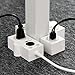 Power Strip Surge Protector Multi Outlet Charging Station Flepow 4-Outlets Patent-Designed Timer Power Strip with Dual USB Charge Ports(5V/2.1A) 1200W/10A FCC Certified, White