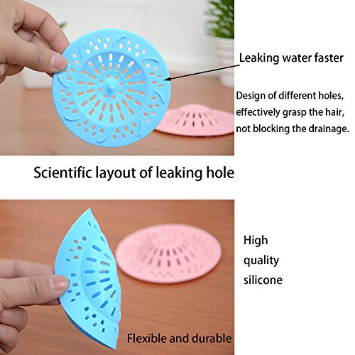 OkayCare Shower Drain Trap Covers Hair Catcher, Rubber Hair Stopper Sink Strainer Drain Cover Silicone Filter for Shower, Sink, Bathroom and Bath Tub (Yellow) - Thumbnail 3