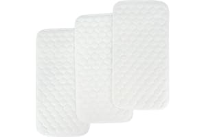 BlueSnail Quilted Thicker Waterproof Changing Pad Liners,3 Count(Snow White 13” x 27”)