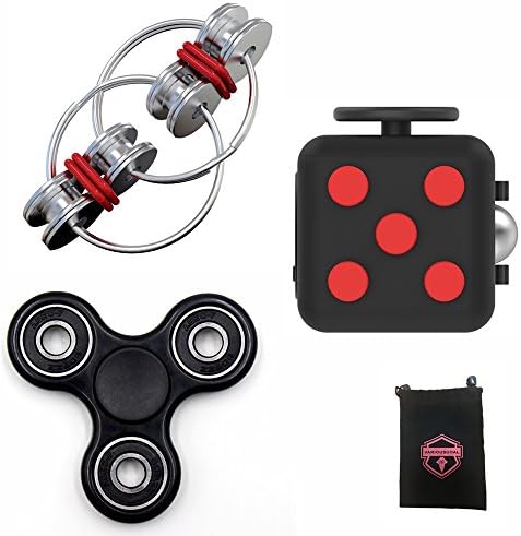 VARIOUSGOAL Fidget Spinner Fidget Cube and Perfect Fidget Chain Toys - For ADD, ADHD, Anxiety, and Autism - Adults & Children