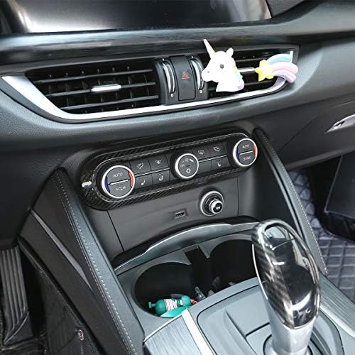 Carbon Fiber Center Air Conditioning Adjustment Frame Trim For Giulia Stelvio 2016-2019
