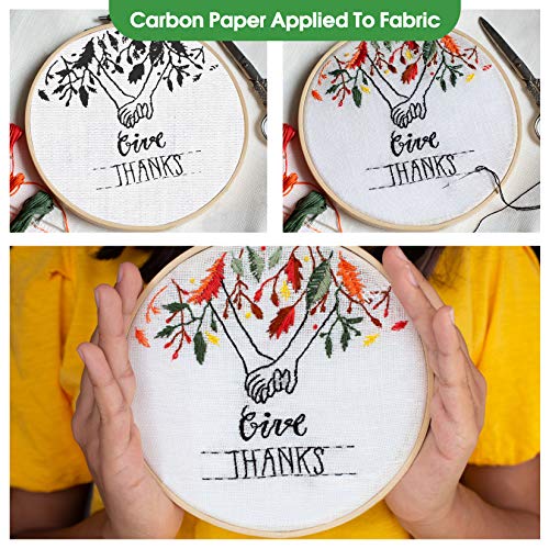 PSLER 215 Sheets Carbon Paper Sheets, Carbon Copy Paper with 5PCS Embossing Stylus for DIY Woodworking, Paper, Canvas and Other Art Craft Surfaces(A4 Size)