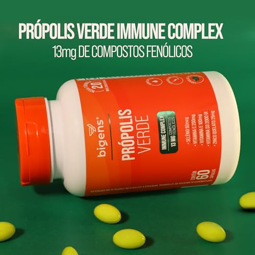 Própolis Verde, Immune Complex, 13mg Fenólicos + Vitaminas, Bigens