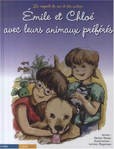 Emile et Chloé avec leurs animaux préférés