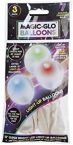 Large 12" Colour Changing LED Light Up Balloons White Party Birthday Decoration. (12 Balloons)