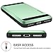 Vofolen Case for iPhone 7 Plus Case Wallet Card Holder Sliding Cover ID Slot Hidden Pocket Dual Layer Protective Hard Shell Soft TPU Rugged Bumper Armor Tough casing for iPhone 7 Plus - Mint