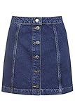 Dixperfect Button-Front A-Line Denim Skirt for Women and Girls