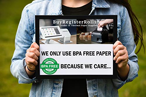 (55 GSM Paper Thickness Coreless) 3-1/8" x 230' (50 Rolls - 1 Case) Bpa Free Thermal Receipt Printer Paper | No Branding | Blank Tabs | Drop Shipping - Thumbnail 2