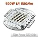 Hontiey High Power LED Chip 100W Infrared IR Light 850Nm Bulbs 100 Watt Beads DIY Spotlights Floodlight COB Integration Lamp SMD Stage Lights