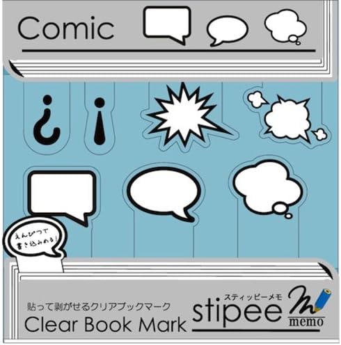 Stipee: Clear Sticky Bookmark (Comic Memo)