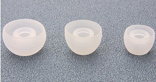 Lsgoodcare 3 Sizes (Small/Medium/Large) Clear Silicone Earphone Ear Bud Tips Cushions Replacement Ear pads Covers For Phone Headphone MP3/Mp4/Notebook/TV/DVD /Radio ect, Pack of 60