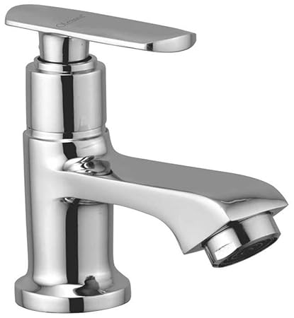 Oleanna Speed Brass Pillar Cock for Wash Basin and Sink Tap (Disc Fitting | Quarter Turn | Form Flow) Chrome