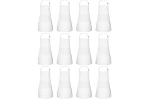 Morcheiong 8/12/24 Pack Adjustable Kids Apron Bulk with 2 Pockets Toddler Apron Kids Painting Aprons for Baking Painting