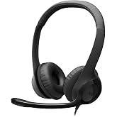 Logitech H390 Wired Headphones with Mic, USB Headset with Microphone for PC, Noise Cancelling Microphone