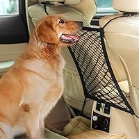 Kshion Storage Net, Car Dog Barrier Car Seat Net Organizer,Universal Stretchy Auto Backseat Barrier Net Storage,Disturb Stopper Pets