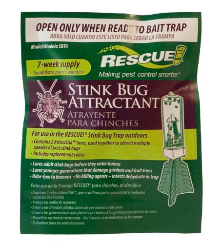 RESCUE! American-Made Odor-Free Reusable Indoor/Outdoor Stink Bug Trap 7-Week Refills
