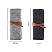 Starsource 2 Pcs-Fashion Roll Up Wool Felt Pencil Case Storage Holder Pouch Makeup Cosmetic Brush Holder Bag