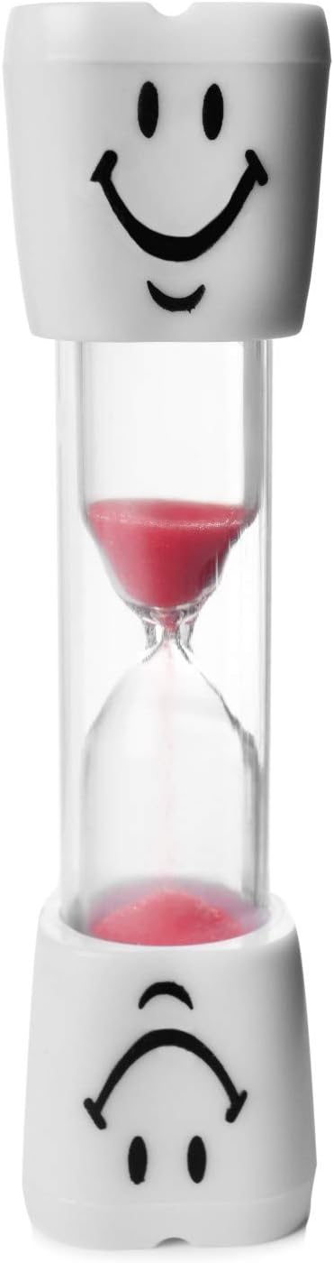 AKORD Children’s Sandglass Timer for Brushing Teeth Toothbrush Timer, Red, 2 Minutes