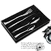 GYY Flatware Set, Stainless Steel Tableware Dinnerware Set for 1 Person with Black Mirror Coating and Elongated Handles, Ideal as Gift (4 Pieces)