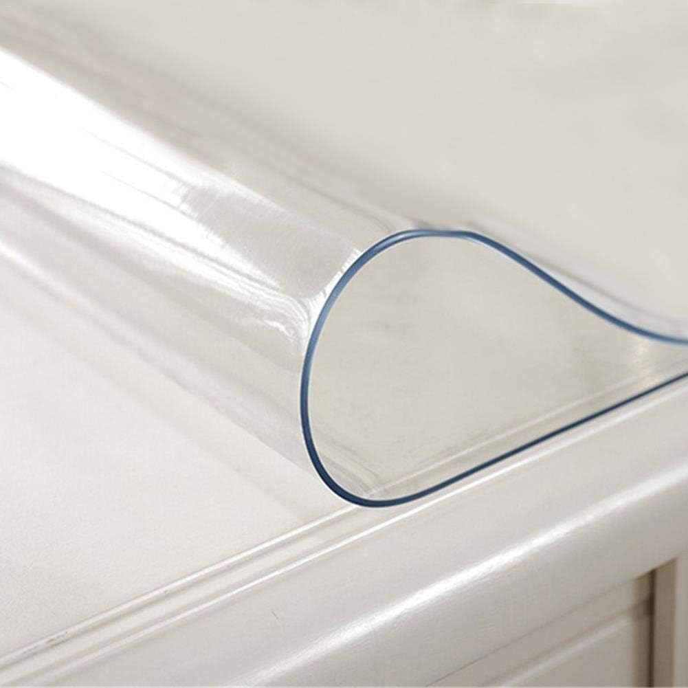 Greatideal Transparent Tablecloth Clear Plastic Tablecloth Rectangle PVC Table Fabric for Hard Floors Eco Friendly Series Chair Floor Protector