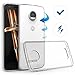 Motorola Moto Z Droid Slim Protective Bumper Case with Hard Plastic Back Cover (Clear)