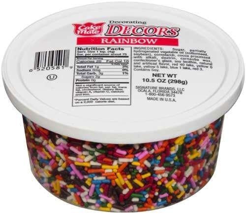 Rainbow Cake Sprinkles 10.5 oz.