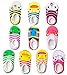 Bassion 10 Pairs Baby Socks Non Slip Newborn Infant Cute Baby Ankle Cotton Socks Skid Toddler Gripper Socks for 6-18 Months Gifts
