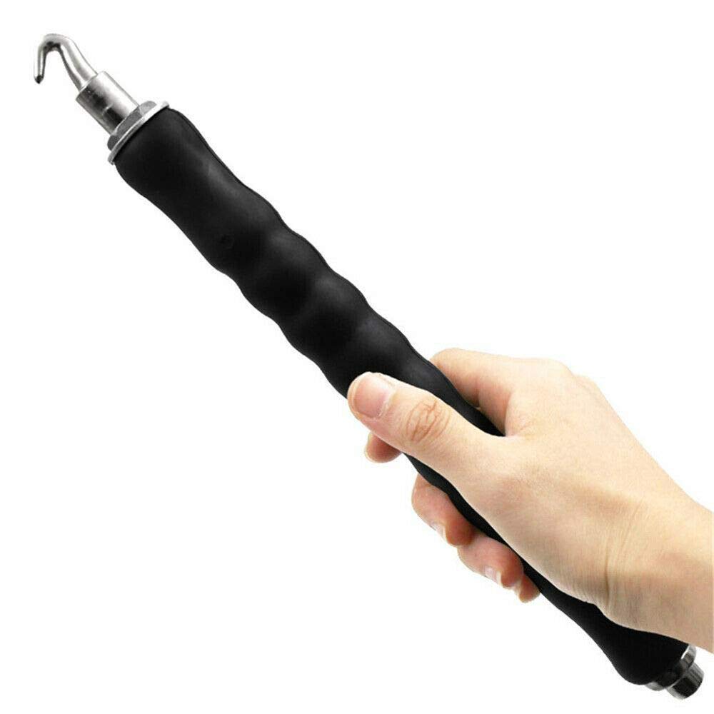Rebar Hook POWERTOOL Rebar Wire Twister Semi-Automatic Retractable Steel Hook Reinforcement Tying Tool with Soft Handle（306 MM）