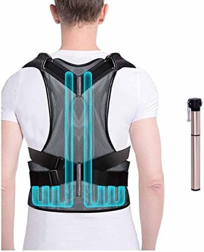 TSAR003 Back Posture Corrector Improve Bad Posture &amp; Pain Relief, Ultra-Thin Breathable Invisible Inflatable Waist Support Brace,L
