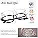 Blue Light Blocking Glasses 2pack Square Computer Glasses Women/Men, Nerd Reading Gaming Glasses Non Prescription (round black+Transparent)