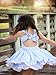 Happy Town Toddler Baby Girls Floral Dress Party Ball Gown Lace Formal Dresses Sundress (Blue, 3-4 T)