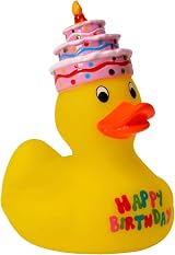 ootb Out of the Blue Duck Yellow Squeaky Happy Birthday Gift view 1