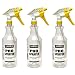 Harris Professional Spray Bottle 32oz (3-Pack), All-Purpose with Clear Finish, Pressurized Sprayer, Adjustable Nozzle and Measurements primary