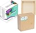 Daveliou 12”x12” Wood Canvas Boards for Painting, Arts, Crafts, Wood Burning, Shadowbox, Oils, Acrylics, and More (4 Pack)