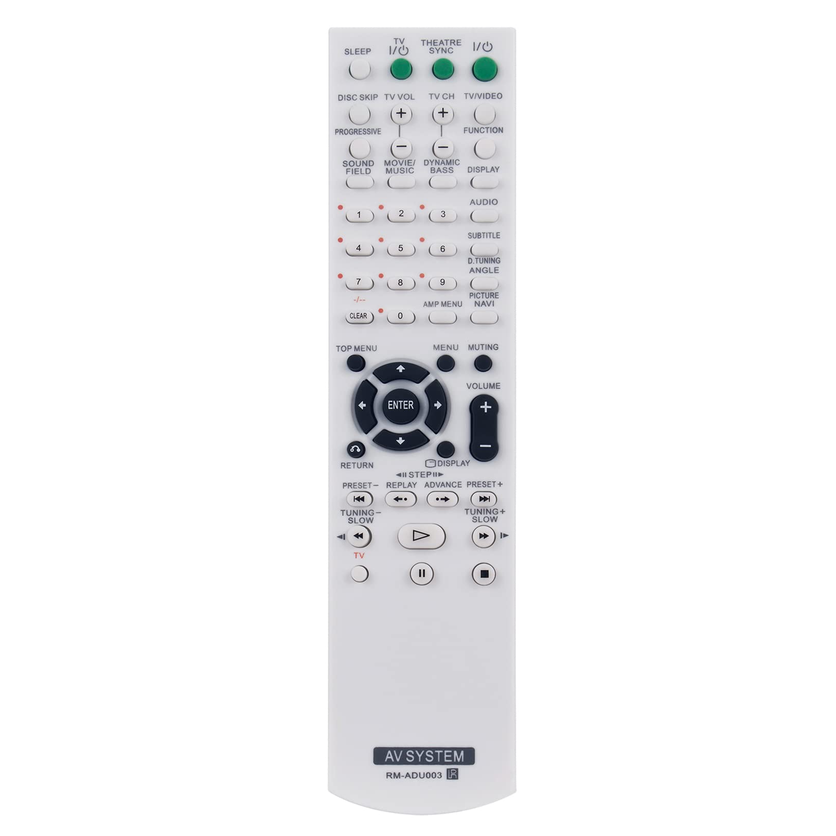 VINABTY RM-ADU003 Replacement Remote Compatible with SONY AV DAV-DX155 DAV-DX255 DAV-DX315 DAV-DZ120 HCD-DX155 HCD-DX255 HCD-DX315 HCD-DZ120 SS-CT51 SS-TS51 SS-TS52 DAVDX155/255 SS-TS53 DAVDX315