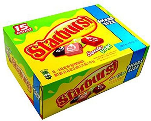 Product Of Starburst, King Size Sweets N Sour , Count 15 (3.45 oz ) - Sugar Candy / Grab Varieties &amp; Flavors