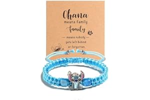 SKIRIFLA Stitch Bracelet for Her Best Friend,Ohana Means Family,Birthday Graduation Back to School Gifts for Daughter Niece Granddaughter
