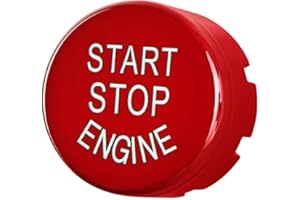 Angelguoguo Start Stop Engine Switch Button Cover for BMW 1 2 3 5 X1 X3 X4 X5 X6 Series F Chassis F20 F21 F22 F30 F35 F10 F18 Etc with Off Button (Red)