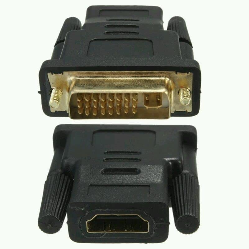Multibao 2 Packs DVI-I (24+5) Male TO HDMI Female Adapter Connector Converter Gold Plated