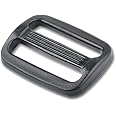 DYZD Multi-size Straps Webbing Slide Triglides Plastic Slide Buckle for Backpack Bag (25 mm,Black)