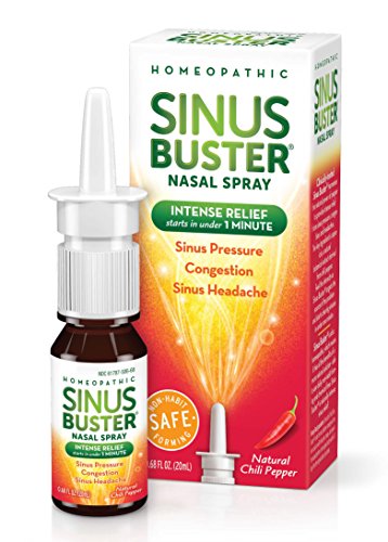 Sinus Buster Nasal Spray, Homeopathic Sinus and Nasal Congestion, Sinus Pressure, Sinus Headache Relief with Capsaicin, 0.68 Fluid Ounce