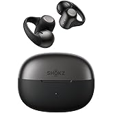 SHOKZ OpenDots 2 Open-Ear Clip-On Earbuds, Black, Dolby Audio, 3 Mics | Rich bass with Dolby Audio; 3-mic clear calls; 40H li
