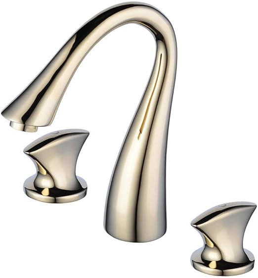 Best Solid Brass Widespread Bathroom Faucet 3 Hole Two Handle Deck