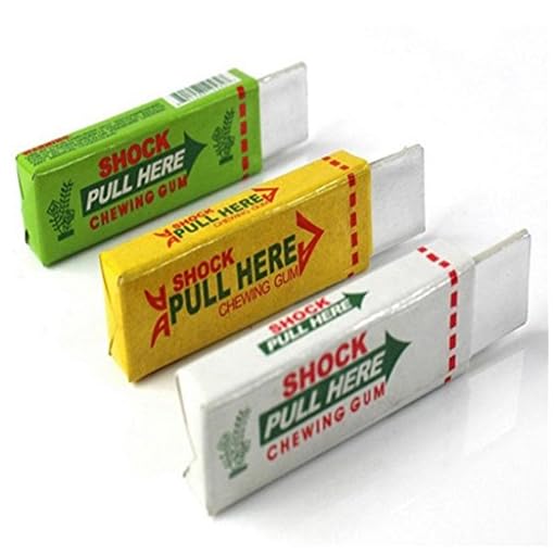 TRENTON Safety Trick Joke Toy Electric Shock Shocking funny Pull Head Chewing Gum Gags Practical Jokes Novelty Items