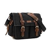 Kattee Leather Canvas Camera Bags for Men Vintage