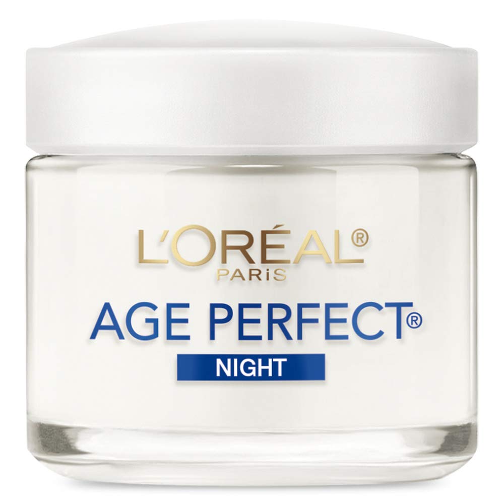L'Oreal Paris Skin Care Age Perfect Night Cream, Anti-Aging Face Moisturizer With Soy Seed Proteins, 2.5 Oz : Facial Night Treatments : Beauty