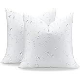 Artscope 20x20 Outdoor Pillow Inserts, Synthetic Down Waterproof Throw Pillow Inserts (Pack of 2), Decorative Outdoor Pillows for Couch Sofa Bed Patio Furniture
