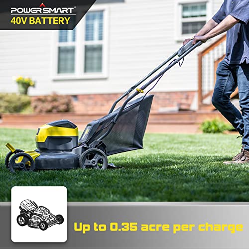 PowerSmart Lawn Mower, 17'' Push 3in1 Cordless Lawn Mower, 40V 4.0Ah Brushless Lawn Mower