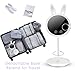 Double-Sided Lighted Makeup Mirror - Rabbit Vanity Mirror 6.7-inch Led Round Tabletop Cosmetic Mirror,7X Magnification,Touch Screen and USB Cable,16.5-inch Height